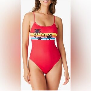 OP Ocean pacific women swimsuit Sz#Small 1 piece cherry red New
